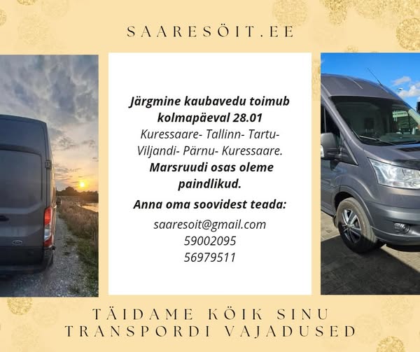 järgmine sõit 28.01.